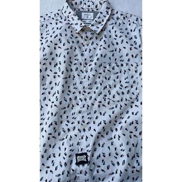 Quiksilver Men's Printed Multicolor Short Sleeve Modern Fit Shirt Size M NWOT - Picture 7 of 13